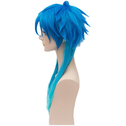 Dramatical Murder Seragaki Aoba Anime Blue  Mixed Color Long Cosplay Wigs