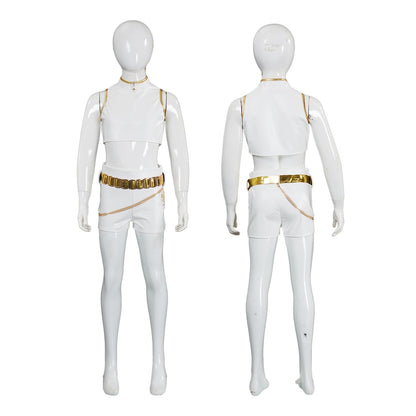 KPop Demon Hunters Rumi Zoey Mira White Leather Adult Kids Cosplay Costumes