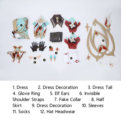 Genshin Impact Alice Top Level Fullset Cosplay Costumes