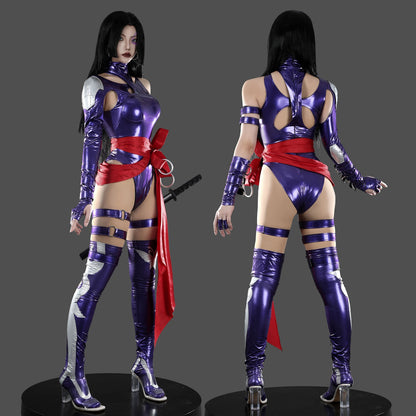 Marvel Rivals Luna Snow Psylocke Bodysuit Full Set Cosplay Costumes