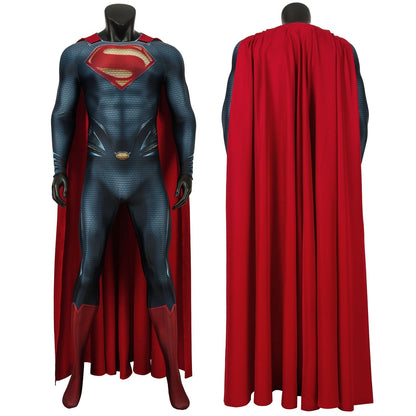 Superman Man of Steel Clark Kent Male Jumpsuit Cosplay Costumes