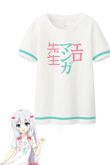 Eromanga Sensei Izumi Sagiri White Cosplay Costume T-shirt
