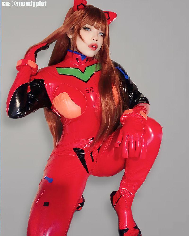 Ready To Ship EVA Asuka Langley Combat Suit Cosplay Costume