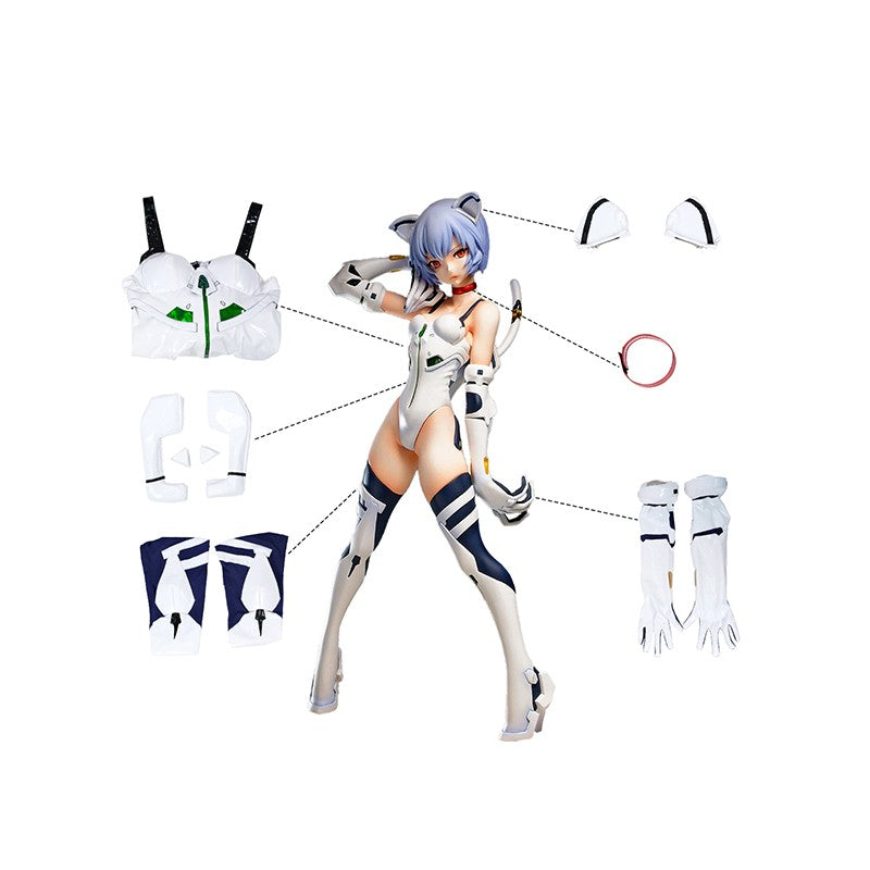 In Stock Evangelion Rei Ayanami Cosplay Costume Cat Rei Cosplay Costume