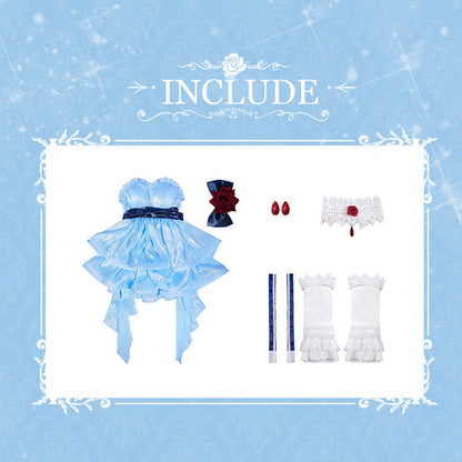 EVA Soryu Asuka Langley Blue Dress Cosplay Costume