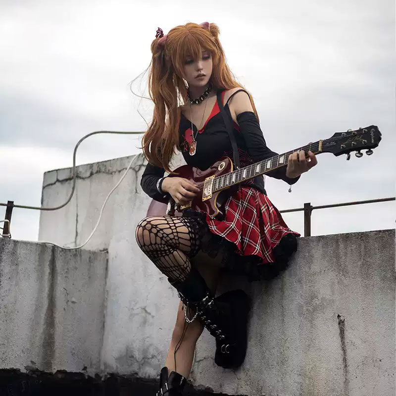 EVA Soryu Asuka Langley Fanart Cosplay Costume Fullset