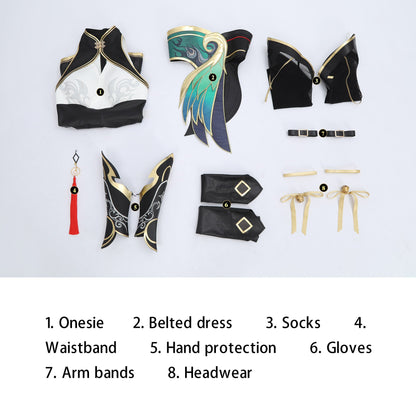 Naraka: Bladepoint Feria Shen X Overwatch DVA Fullset Cosplay Costumes