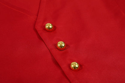 One Piece TV Season 2 Luffy Red Vest Pants Outfit Cosplay Costumes