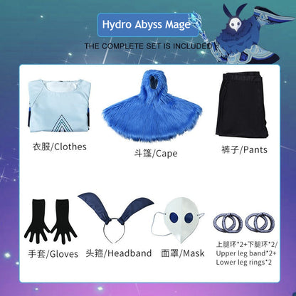 Genshin Impact Abyss Mage Hydro Cryo Pyro Electro Cosplay Costumes