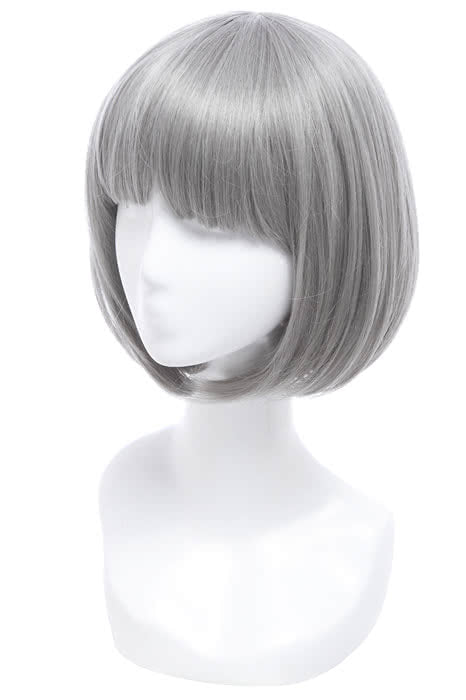 Fashion Short Silver Synthetic Woman Wigs
