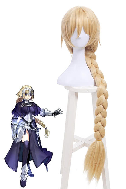 Fate/Grand Order Joan of Arc Blonde Synthetic Long Cosplay Wigs  Braids