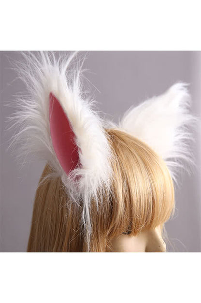 Fox Ear Animal Ear Cosplay Lovely White And Pink