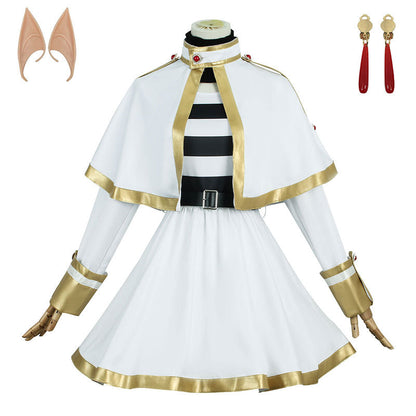 omgcos Anime White Elf Sorceress Frieren Cosplay Costume