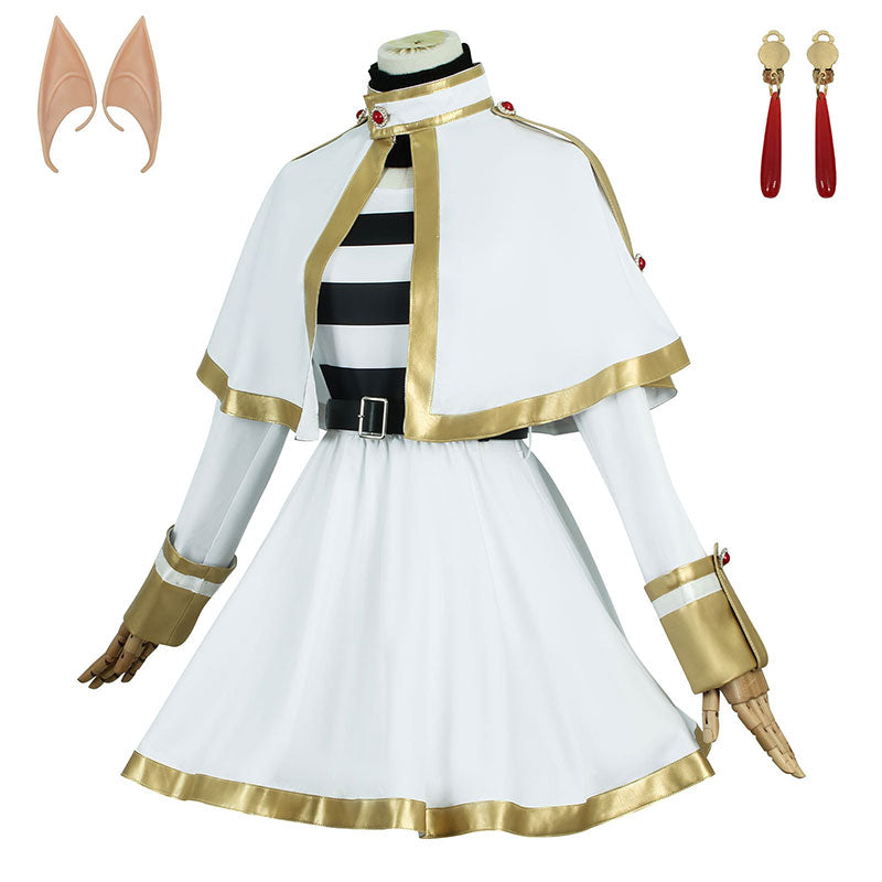 omgcos Anime White Elf Sorceress Frieren Cosplay Costume