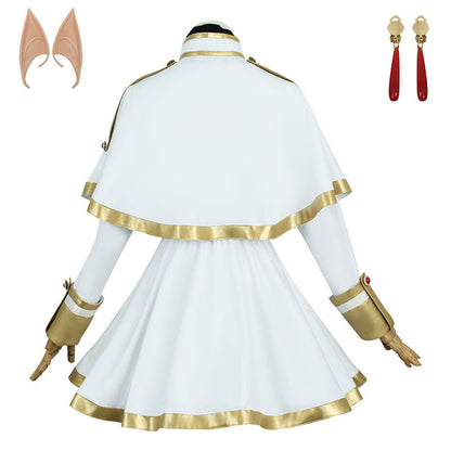 omgcos Anime White Elf Sorceress Frieren Cosplay Costume