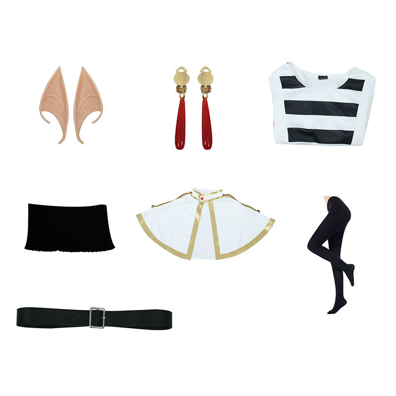 omgcos Anime White Elf Sorceress Frieren Cosplay Costume
