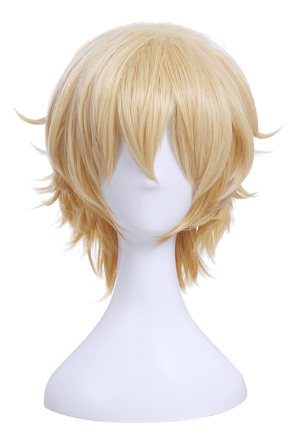 Game Yin and Yang Master Ban Ruo Synthetic Short Golden Cosplay Wigs