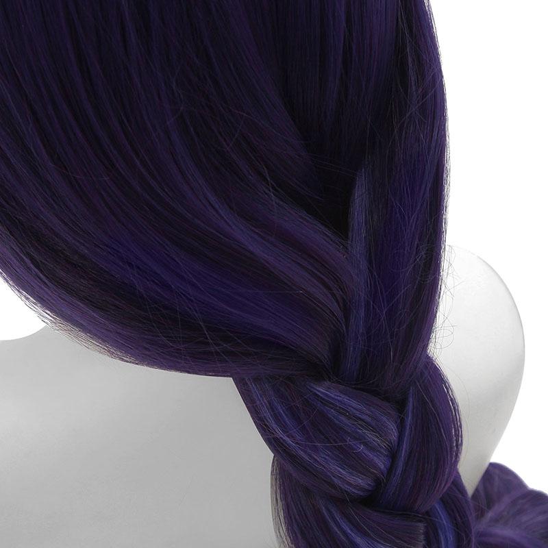 Game Genshin Impact Baal Raiden Shogun Purple Mided Color Long Cosplay Wigs