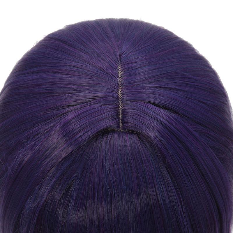 Game Genshin Impact Baal Raiden Shogun Purple Mided Color Long Cosplay Wigs