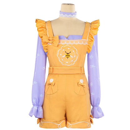 Game Infinity Nikki Cosplay Anime Nikki Costume Yellow Rompers Uniform