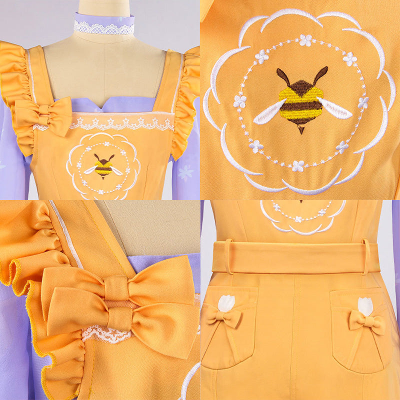 Game Infinity Nikki Cosplay Anime Nikki Costume Yellow Rompers Uniform