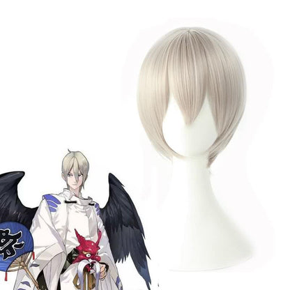 Game : Onmyoji Yin Yang Master SSR Da ii ten gu Flaxen Short Cosplay Wig