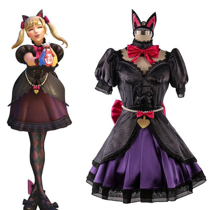 Game Overwatch OW D.Va DVA Hana Song pioneer black Dress Video Cosplay Costume
