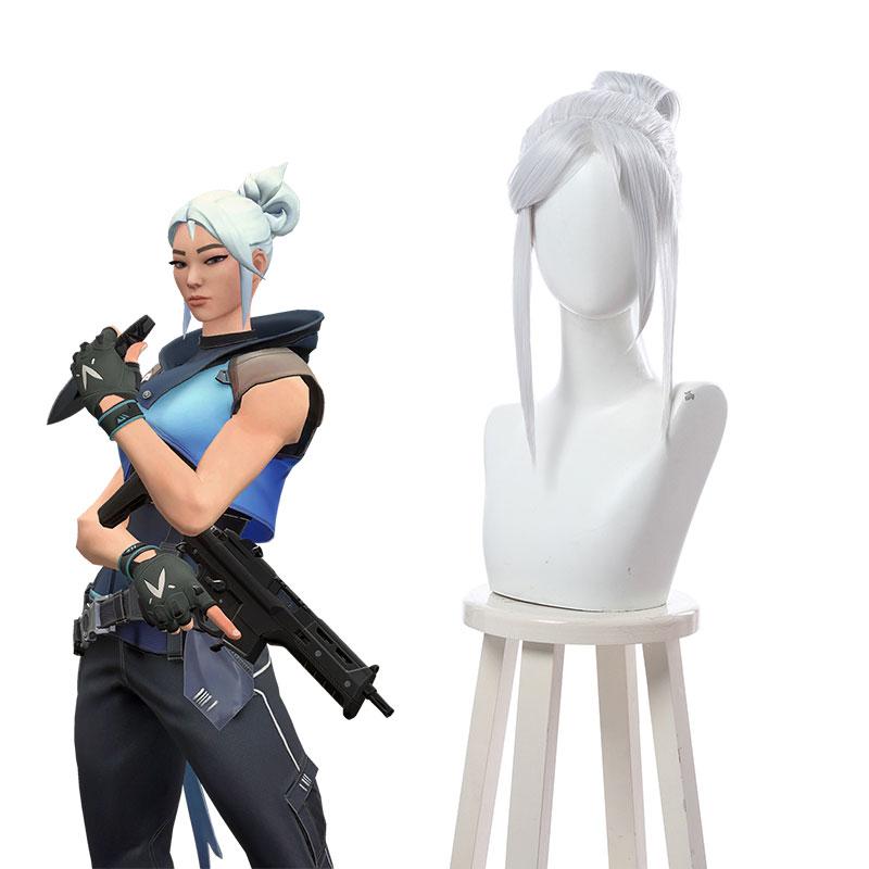 Ready To Ship Game Valorant Project A Jett White Cosplay Wigs