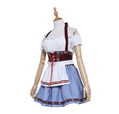 Oktoberfest Wine Lady Costume Blue