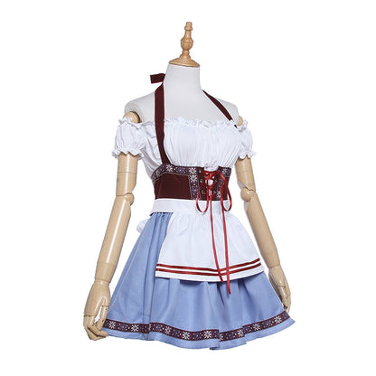 Oktoberfest Wine Lady Costume Blue