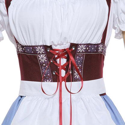 Oktoberfest Wine Lady Costume Blue