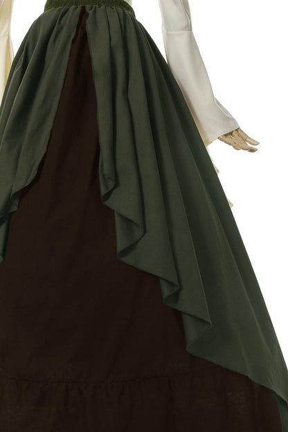 Retro White Wavy Skirt Two-piece Suit  Costume