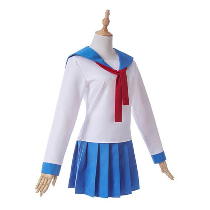 Poputepipikku Pop Team Epic Popuko and Pipimi Blue Uniform Skirt Anime Cosplay Costumes