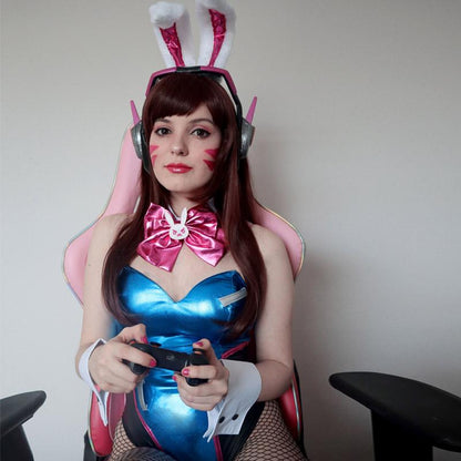 OW Game D.Va DVA Hana Song  Bunny girl Cosplay Costume