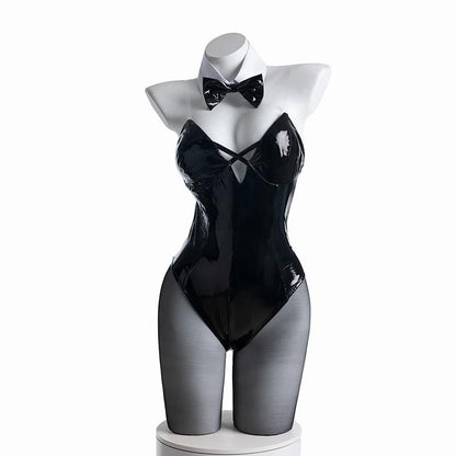 General Black Bunny Girl Leather Cosplay Costume StyleB