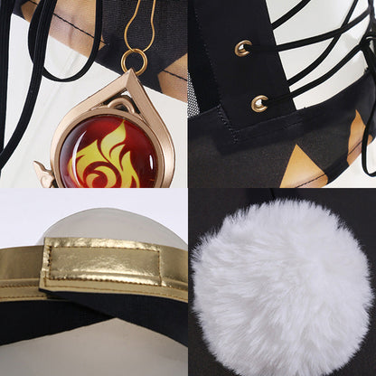 Genshin Impact Dehya Fanart Bunny Cosplay Costume