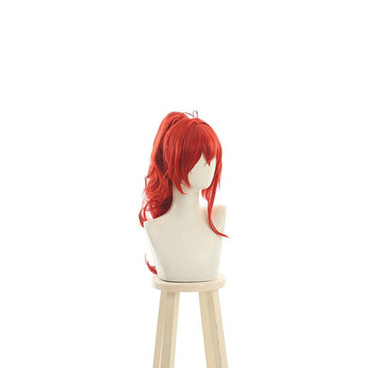 Game Genshin Impact Diluc Ponytail Red Cosplay Wigs