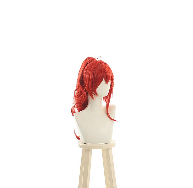 Game Genshin Impact Diluc Ponytail Red Cosplay Wigs