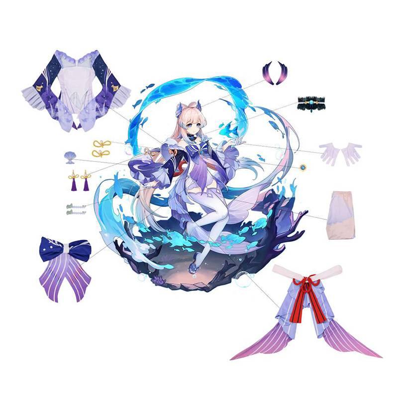 In Stock Genshin Impact Sannomiya Kokomi Cosplay Costume