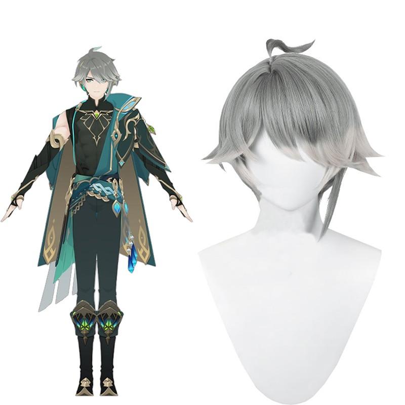 Genshin Impact Sumeru Al haitham Grey Short Cosplay Wigs