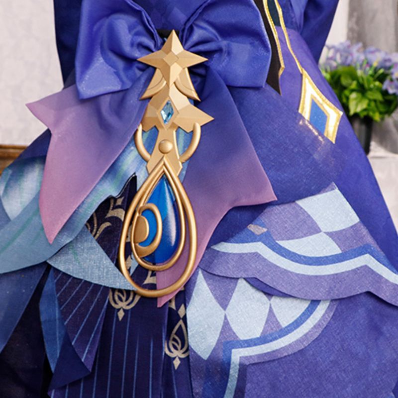 Genshin Impact The Hydro Archon Dark Furina de Fontaine Focalors Cosplay Costume