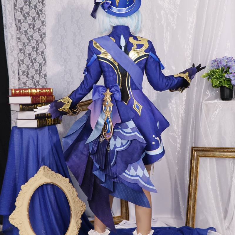 Genshin Impact The Hydro Archon Dark Furina de Fontaine Focalors Cosplay Costume