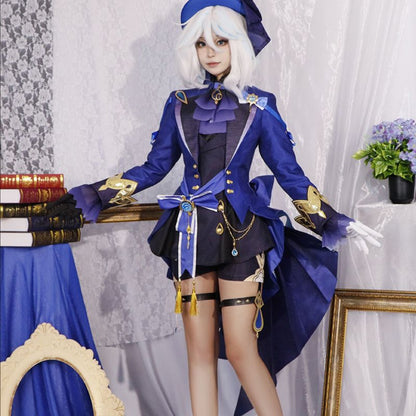 Genshin Impact The Hydro Archon Dark Furina de Fontaine Focalors Cosplay Costume