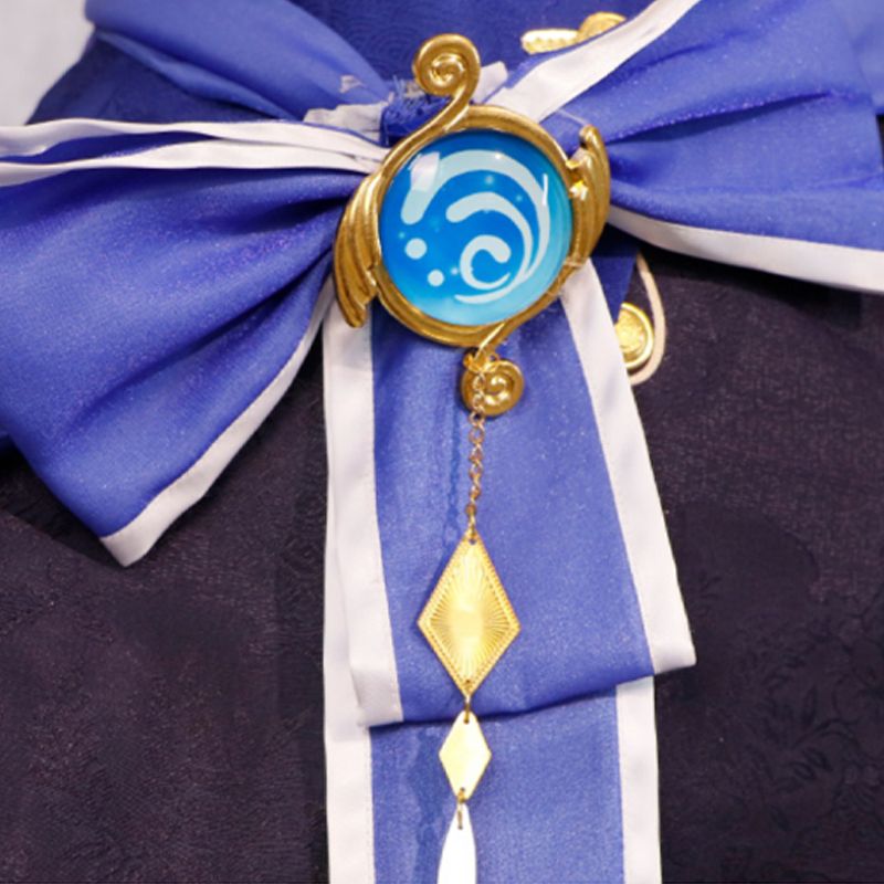 Genshin Impact The Hydro Archon Dark Furina de Fontaine Focalors Cosplay Costume