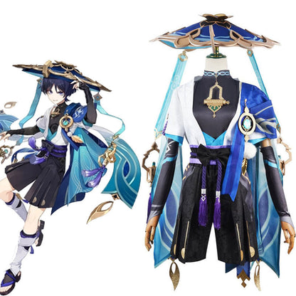 Genshin Impact Wanderer Cosplay Costume Scaramouche Wanderer Genshin Cosplay Costume