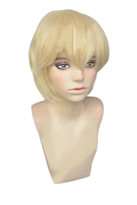 Grimoire of Zero Albus Short Straight Gold Anime Cosplay Wigs