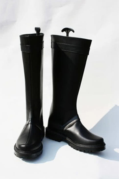 Handmade Gintama Sakata Gintoki Cosplay Shoes Black High Boots Custom-made