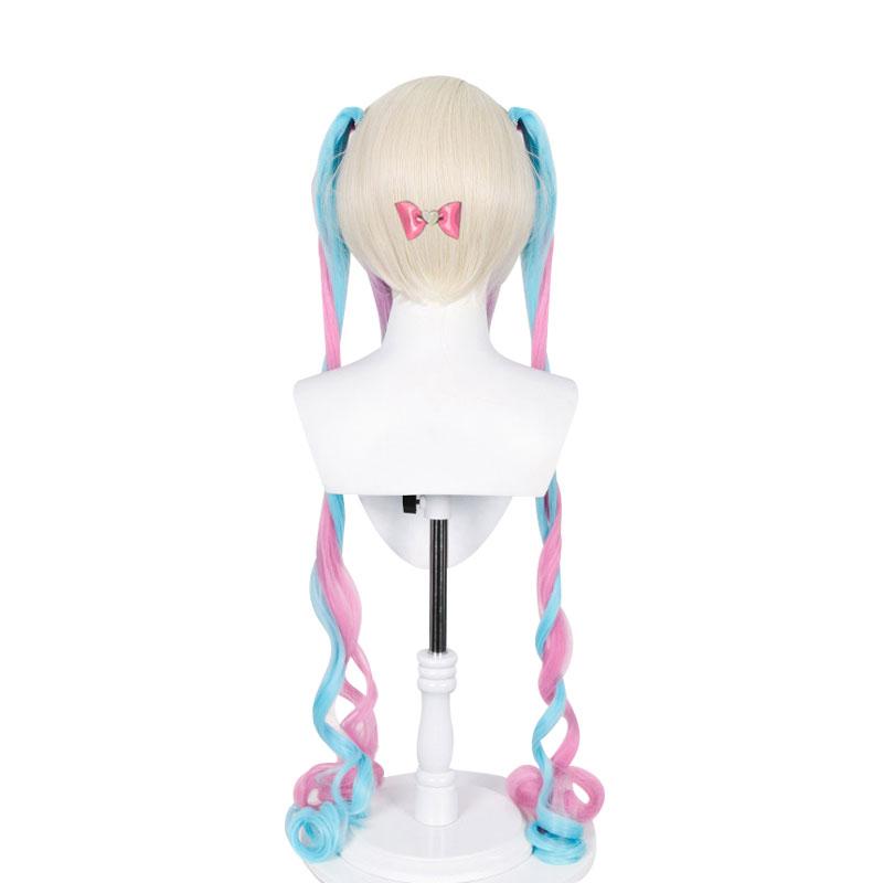 NEEDY GIRL OVERDOSE KAngel Long Pink Mixed Blue Cosplay Wigs