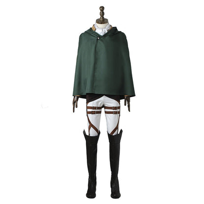 Attack on Titan Levi Ackerman Survey Corps Uniform Set Cosplay Costumes