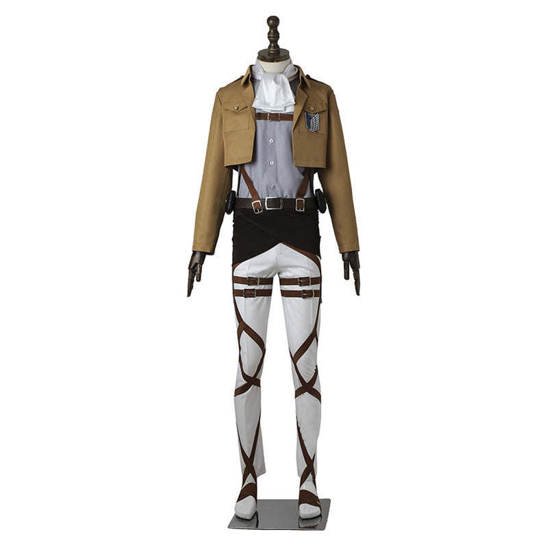 Attack on Titan Levi Ackerman Survey Corps Uniform Set Cosplay Costumes